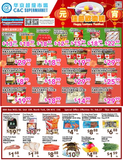 C&C Supermarket Flyer February 27 to March 5