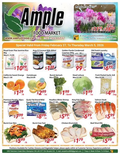 Ample Food Market (Brampton) Flyer February 27 to March 5