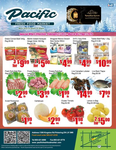 Pacific Fresh Food Market (Pickering) Flyer February 27 to March 5