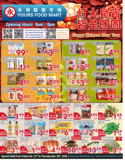 Yours Food Mart Flyer February 27 to March 5
