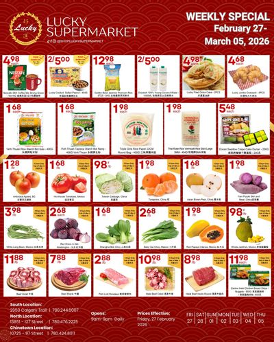 Lucky Supermarket (Edmonton) Flyer February 27 to March 5
