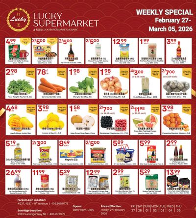 Lucky Supermarket (Calgary) Flyer February 27 to March 5