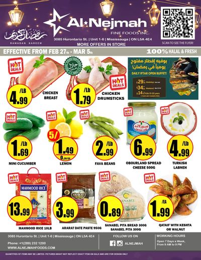 Alnejmah Fine Foods Inc. Flyer February 27 to March 5