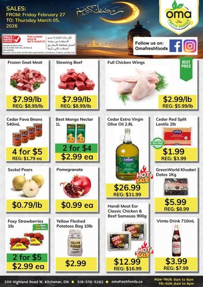 Oma Fresh Foods Flyer February 27 to March 5