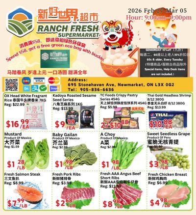Ranch Fresh Supermarket Flyer February 27 to March 5