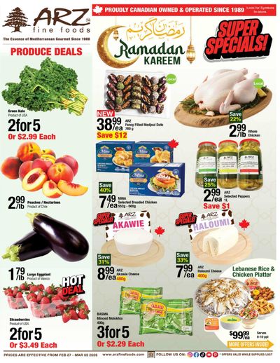 Arz Fine Foods Flyer February 27 to March 5