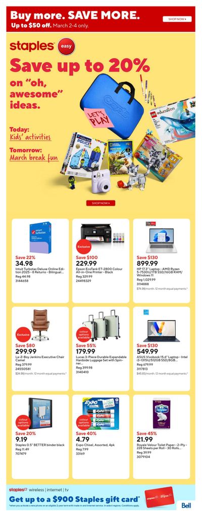 Staples Flyer February 27 to March 5
