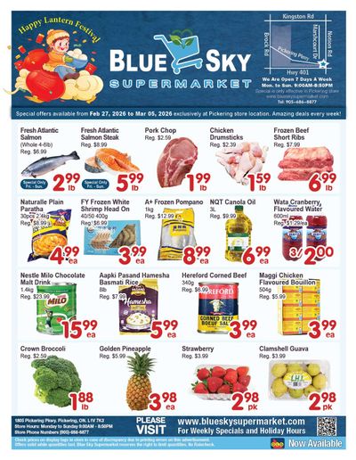 Blue Sky Supermarket (Pickering) Flyer February 27 to March 5