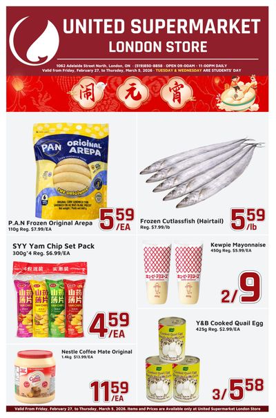 United Supermarket (London) Flyer February 27 to March 5