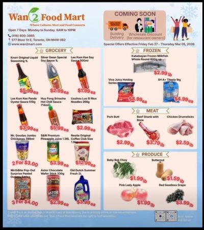 Wan 2 Food Mart Flyer February 27 to March 5