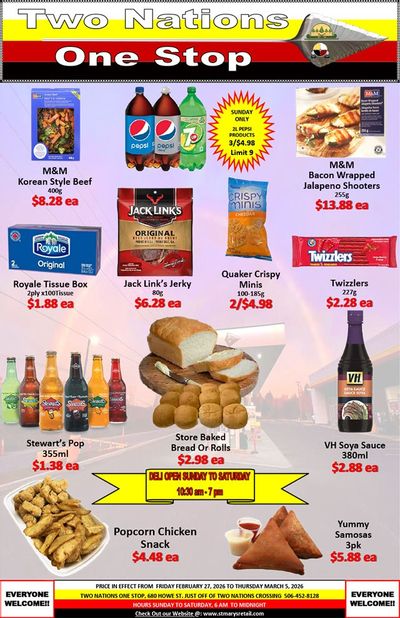 Two Nations One Stop Flyer February 27 to March 5