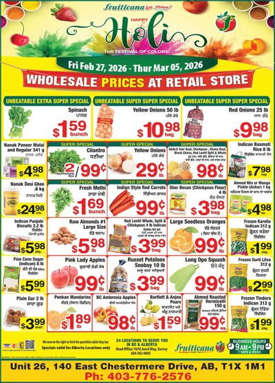 Fruiticana (Chestermere) Flyer February 27 to March 5