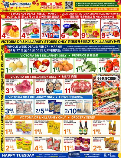 88 Supermarket Flyer February 27 to March 5