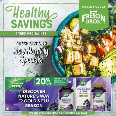 Freson Bros. Healthy Savings Flyer February 27 to March 26