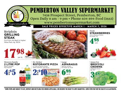 Pemberton Valley Supermarket Flyer March 1 to 7