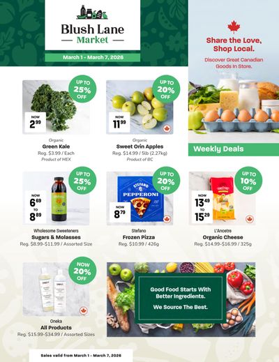 Blush Lane Organic Market Flyer March 1 to 7