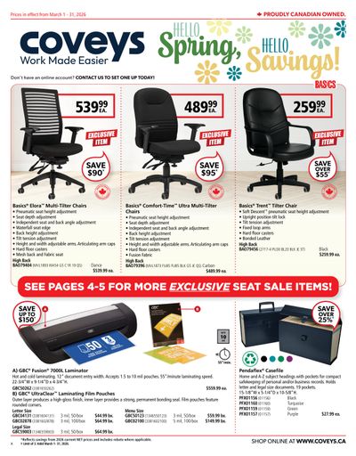 Covey Basics Flyer March 1 to 31