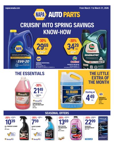 NAPA Auto Parts Flyer March 1 to 31
