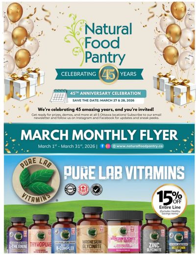 Natural Food Pantry Flyer March 1 to 31