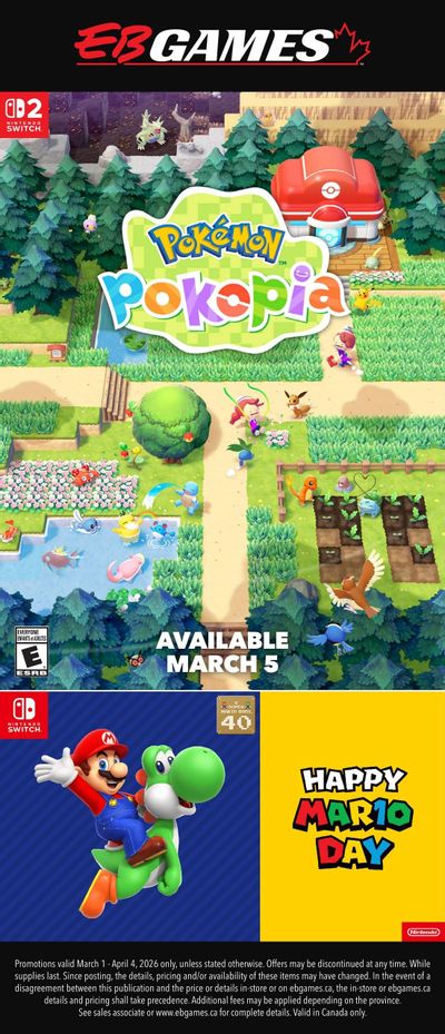 EB Games Flyer March 1 to April 4