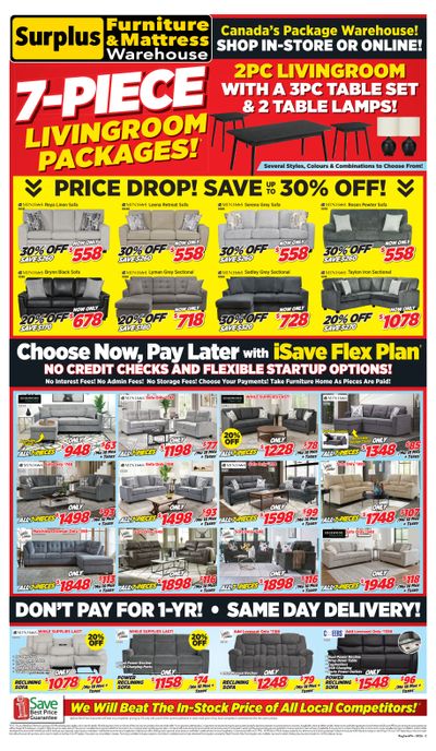 Surplus Furniture & Mattress Warehouse (Regina, Saskatoon, Prince Albert) Flyer March 2 to 15