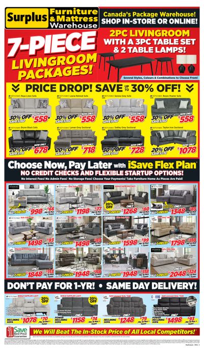 Surplus Furniture & Mattress Warehouse (Medicine Hat, Lethbridge) Flyer March 2 to 15