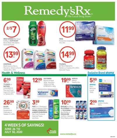 Remedy's RX Flyer June 26 to July 30