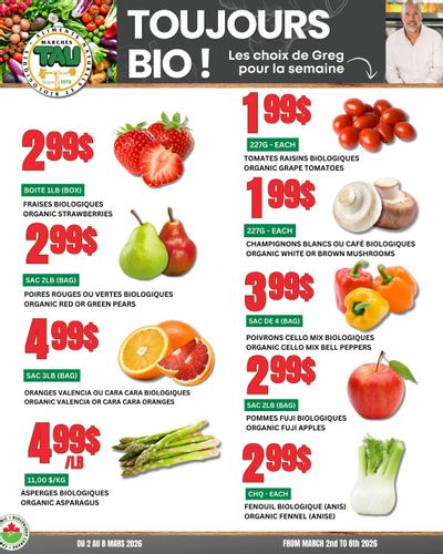 Marches Tau Produce Flyer March 2 to 8
