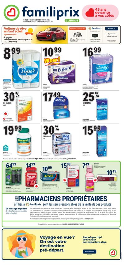 Familiprix Clinique Flyer March 5 to 11