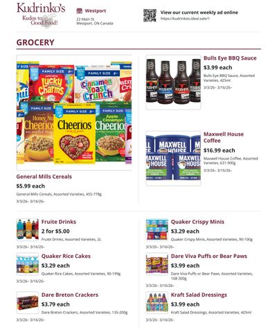 Kudrinko's Flyer March 3 to 16