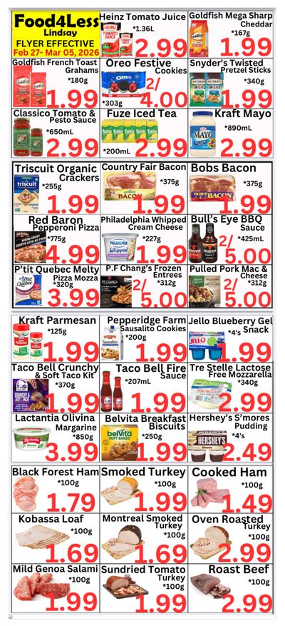 Food 4 Less (Lindsay) Flyer February 27 to March 5
