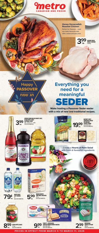 Metro (ON) Passover Flyer March 5 to 11