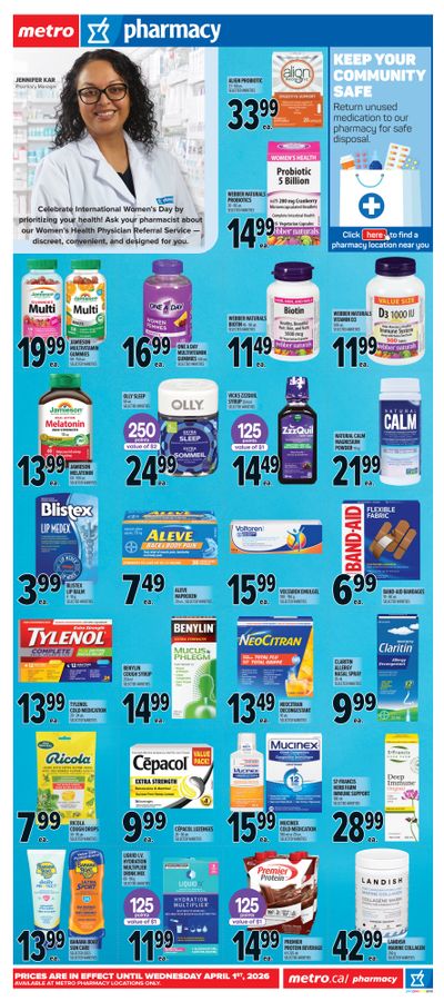 Metro (ON) Pharmacy Flyer March 5 to April 1