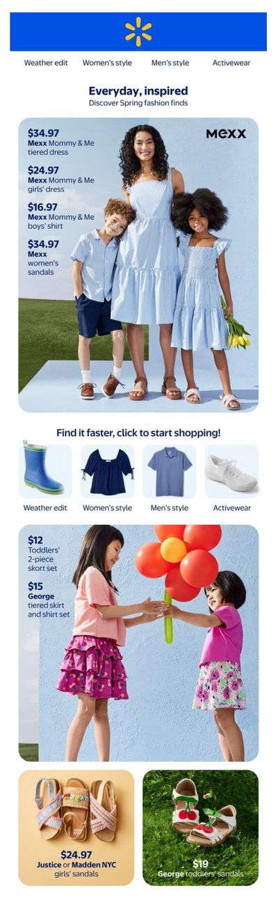 Walmart Spring Fashion Finds Flyer March 5 to April 1