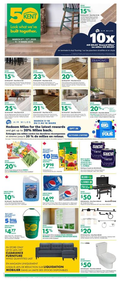Kent Building Supplies Flyer March 5 to 11
