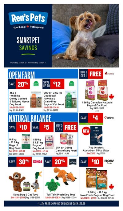 Ren's Pets Flyer March 5 to 11