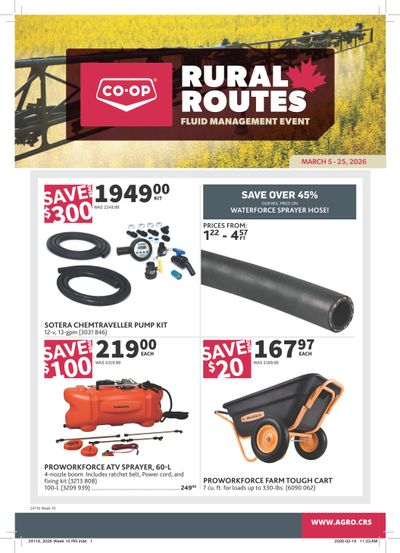 Co-op (West) Rural Routes Flyer March 5 to 25