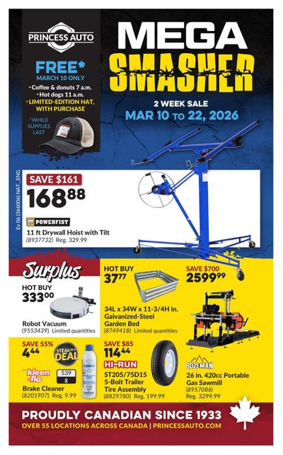 Princess Auto Flyer March 10 to 22