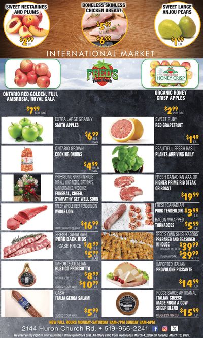 Fred's Farm Fresh Flyer March 4 to 10