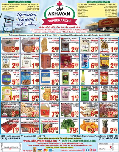 Akhavan Supermarche Flyer March 4 to 10