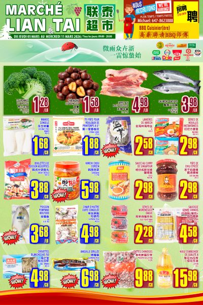 Marche Lian Tai Flyer March 5 to 11