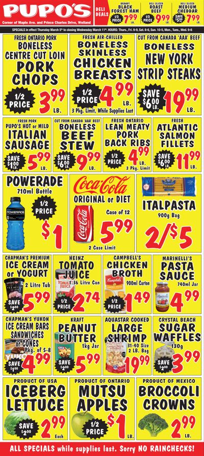Pupo's Food Market Flyer March 5 to 11