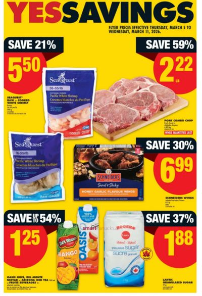 No Frills Ontario Flyer Deals March 5th – 11th: Lantic Granulated Sugar $1.88 + More