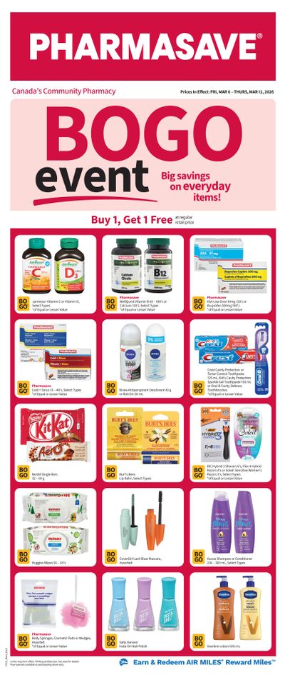 Pharmasave (ON & West) Flyer March 6 to 12