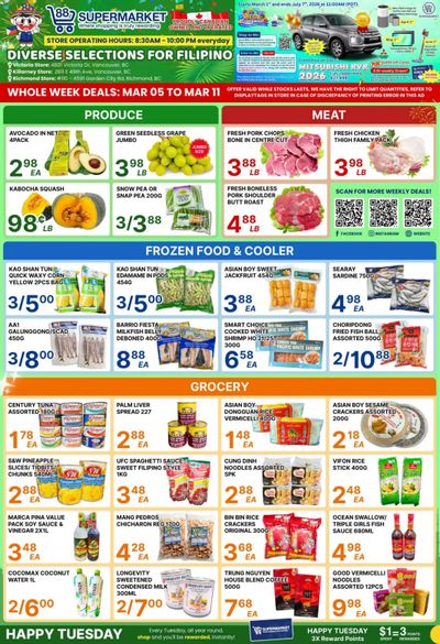 88 Supermarket Flyer March 5 to 11