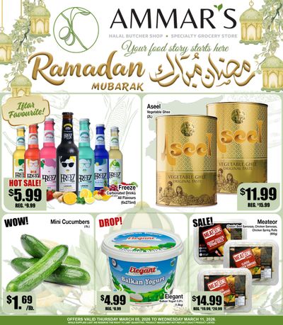 Ammar's Halal Meats Flyer March 5 to 11
