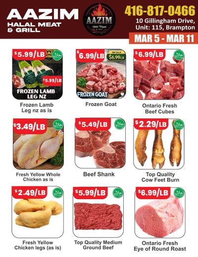 Aazim Halal Meat & Grill Flyer March 5 to 11