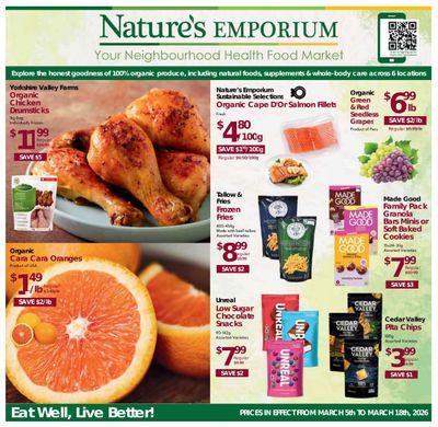 Nature's Emporium Bi-Weekly Flyer March 5 to 18