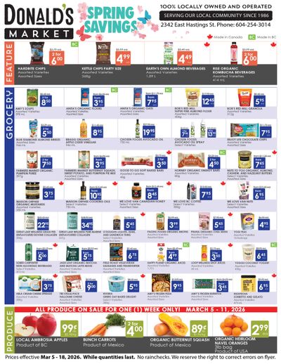 Donald's Market Flyer March 5 to 18