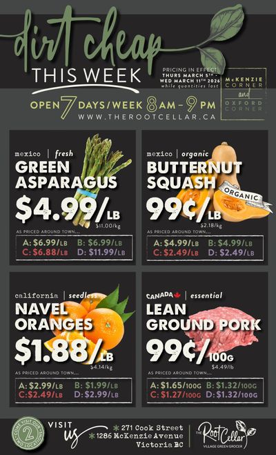 The Root Cellar Flyer March 5 to 11